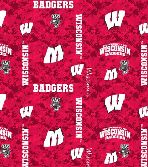 University Of Wisconsin Badgers Fleece Fabric Digital Joann