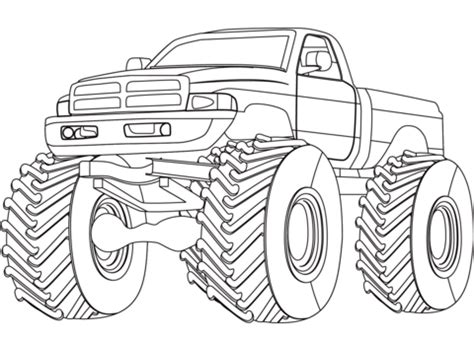 monster truck coloring page  printable coloring pages
