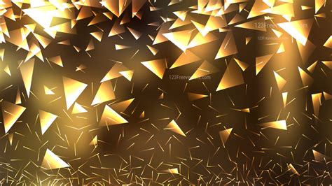 Abstract Gold Geometric Triangle Background
