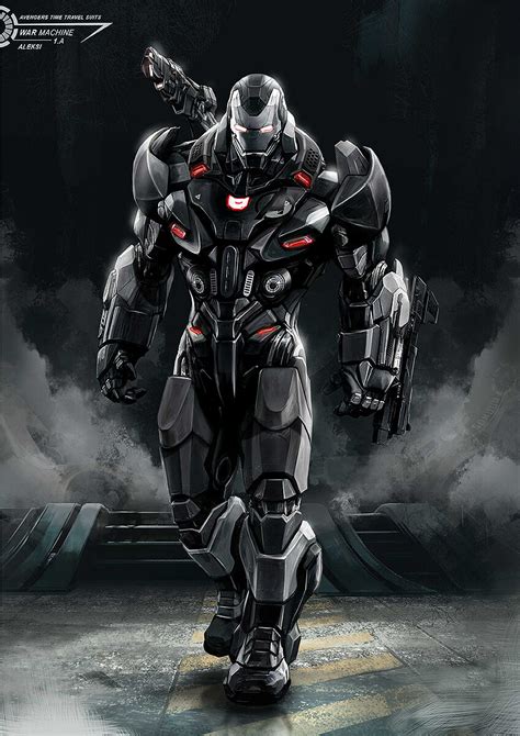 Aleksi Briclot Avengers Endgame War Machine With Time Travel Suit