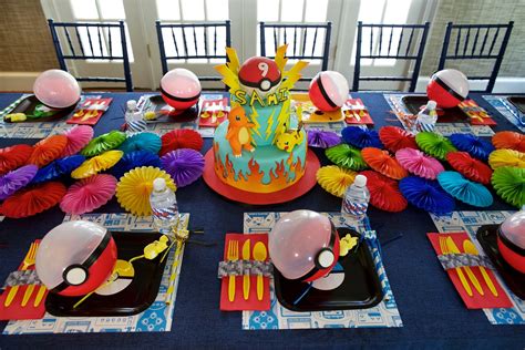 Pokemon Video Game Birthday Party Lunch Table Bellwether Events