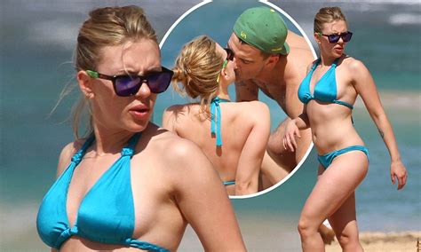 Scarlett Johansson Flaunts Her Killer Curves During A Seaside Kissing Session With New Man Nate
