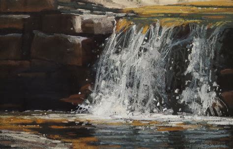 Vose Galleries White Waterfall By Liz Haywood Sullivan Pastel