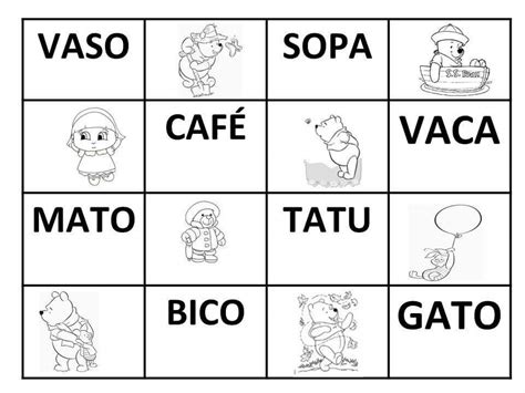 Bingo De Palavras Simples Com Fichas E Cartelas Para Imprimir
