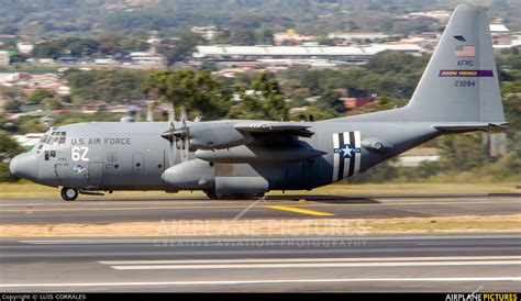 92 3284 Usa Air Force Lockheed C 130h Hercules At San Jose Juan