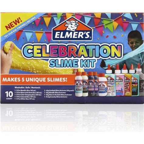 ElmerÃ¢â‚¬â„¢s Celebration Slime Kit 10 Pack Woolworths