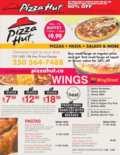 Other options include the medium pan pepperoni lover's® pizza is $13.00. Pizza Hut - Menu, Hours & Prices - 105-1600 15th Avenue ...