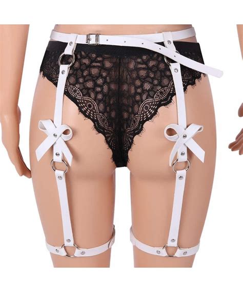women s pu leather harness garter body leg caged plus size cosplay festival clothing d