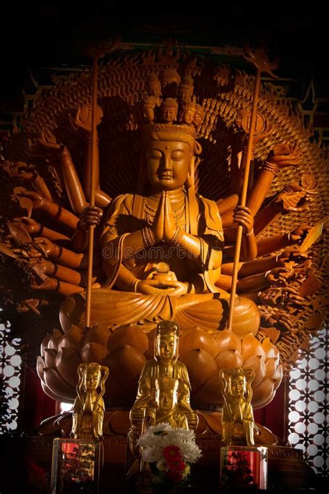 Guanyin Buddha Statue With Thousand Hands In Thailand Stock Photo