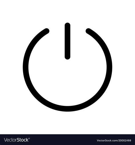 Power Button Icon Symbol Of Start Or Turn On Vector Image