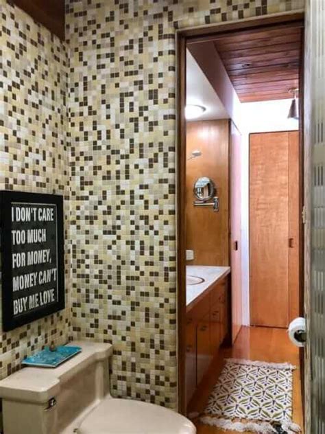 Mosaic Bathroom Tiles 3 Unique Designs In Kims 1962 House Retro