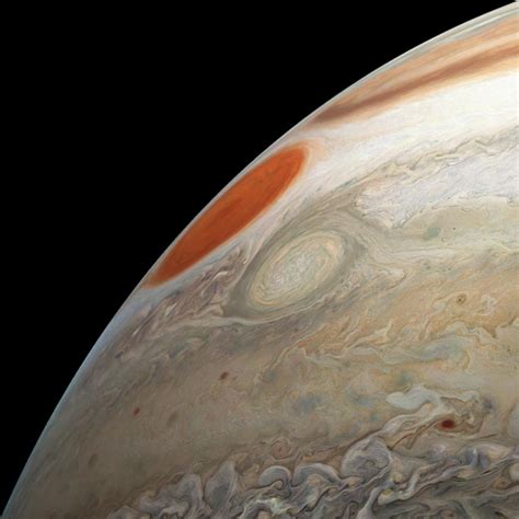 Junos Latest Flyby Of Jupiter Captures Two Massive Storms Nasa Solar