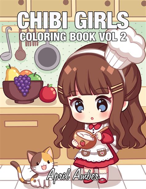 Chibi Girls Coloring Book Vol 2 For Kids With Cute Adorable Kawaii Characters In Fun Fantasy
