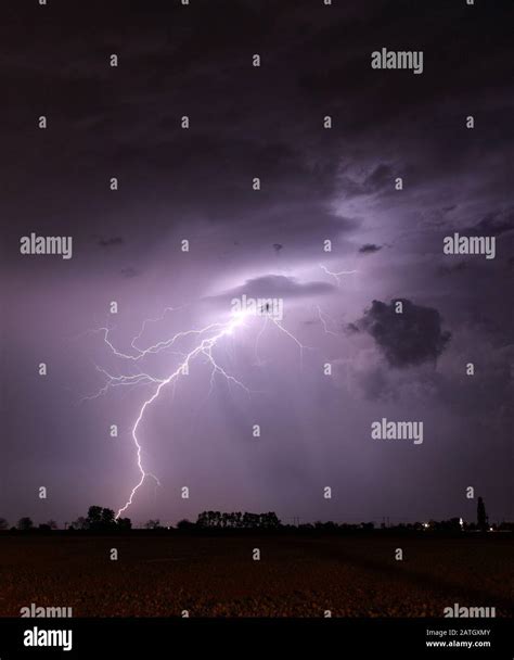 Dark Storm Clouds With Lightning Hi Res Stock Photography And Images