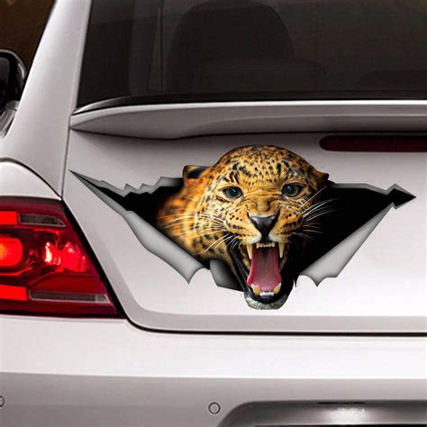 Leopard Car Decal Vinyl Decal Animal Sticker Leopard Etsy