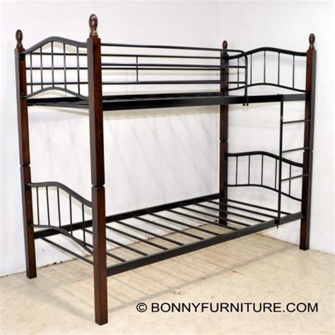 Dressers, sideboards & chest of drawers; Double Deck Steel Bed with Wooden Post # 13888 - Bonny ...