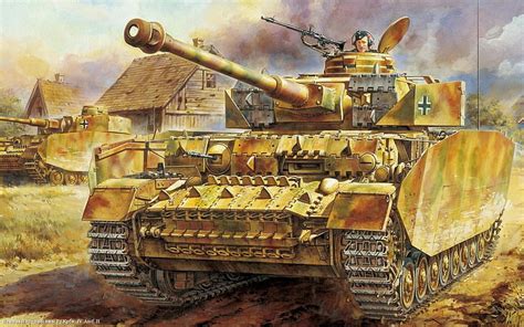 Hd Wallpaper Brown And Gray Battle Tank Painting War Art Ww2