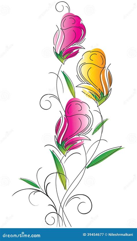 Fancy Flower Design Stock Vector Illustration Of Beautiful 39454677