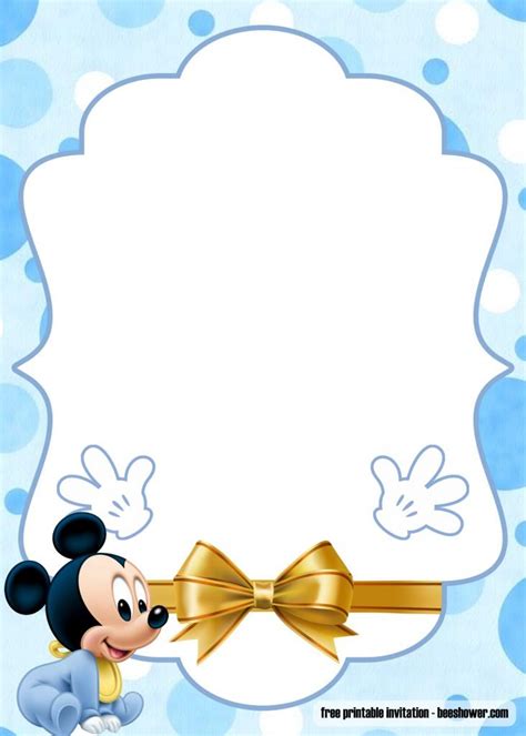 One of the most important aspects of a baby shower party is the making of baby shower invitations. FREE Printable Mickey Mouse Baby Shower Invitations ...