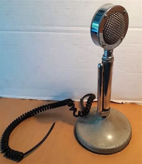 Vintage Astatic D 104 Base Station Microphone Radio Lollipop Mic With T