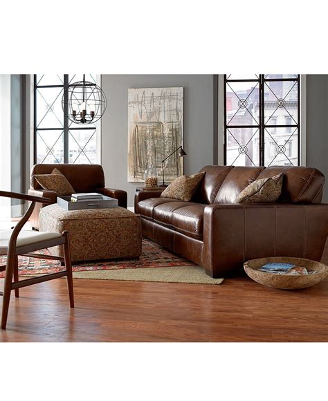 Most families spend much of. Valyn Leather Sofa - Shop All Living Room - Furniture ...