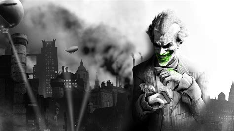 Wallpaper Batman Arkham City The Joker Smile City Jacket Black