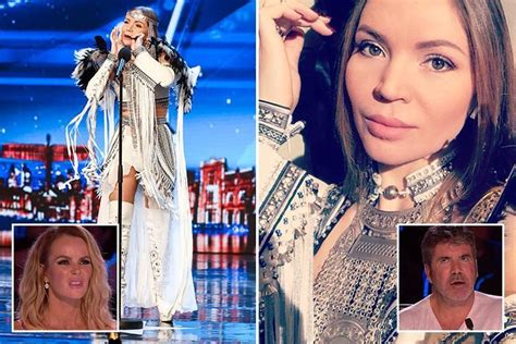 britain s got talent contestant and russian beauty olena utai stuns judges in her audition the