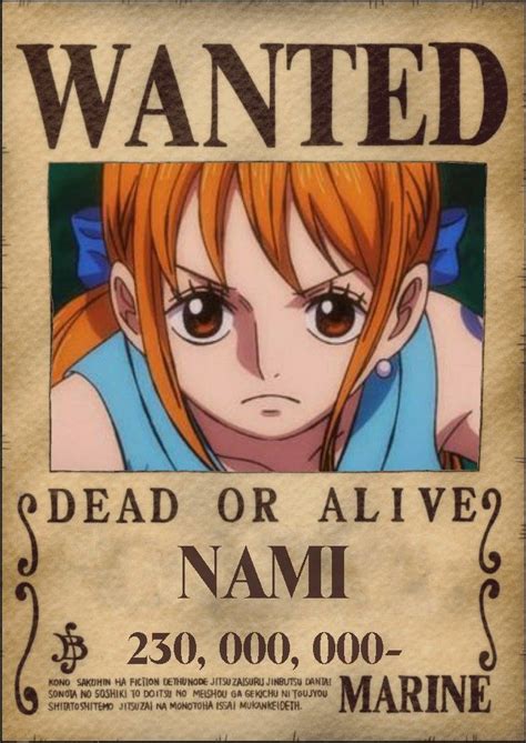 One Piece Wanted Poster Nami