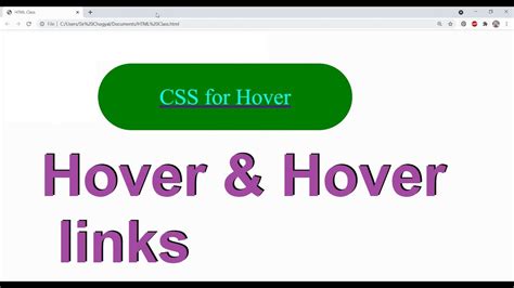 Step By Step Method To Create Hover And Hover Link In Html Youtube