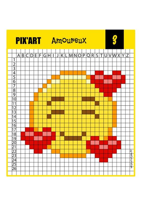 Facile ou difficile pour enfant comme pour les adultes 12 modèles de Pixel Art Smiley à télécharger gratuitement ...
