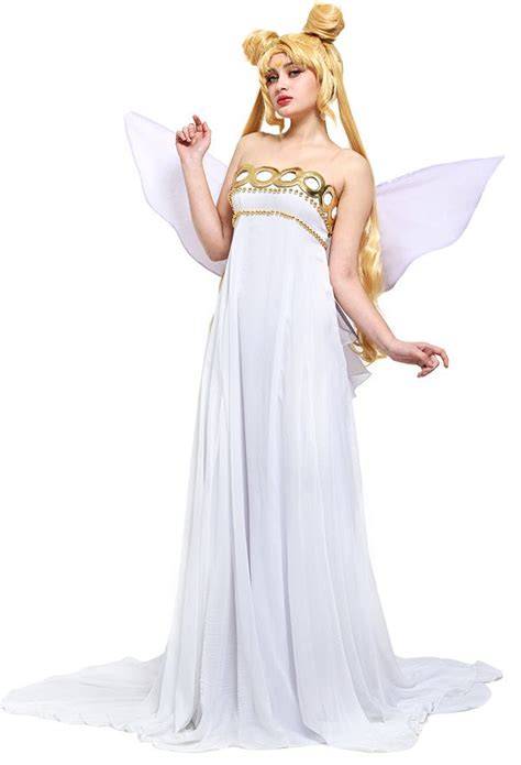 Sailor Moon Neo Queen Serenity Cosplay Dress Costume With Butterfly Bow Wings In 2021 Cosplay