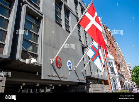 London May 2022 Embassy Of Iceland And Denmark On Sloane Street In