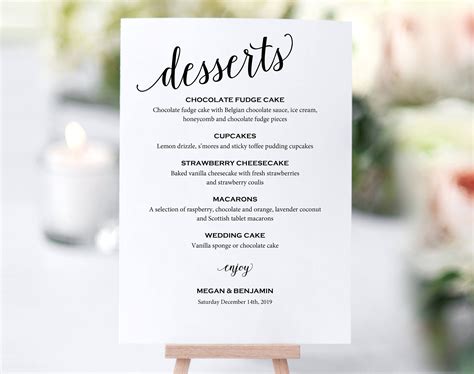 This Delightful Wedding Dessert Menu Is Perfect Way To Let Your Guests