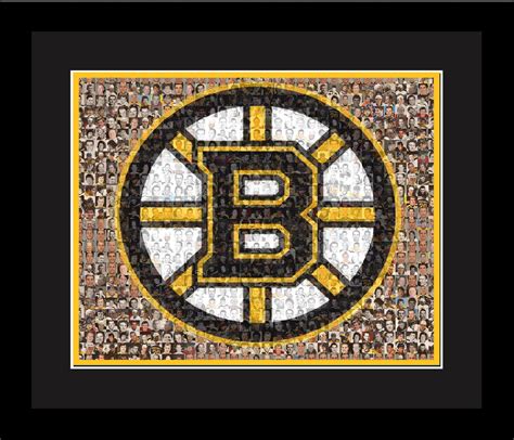 Boston Bruins Mosaic Print Art Created Using Past By Themosaicguy