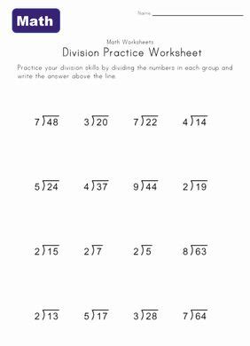 division worksheet   remainders division worksheets long