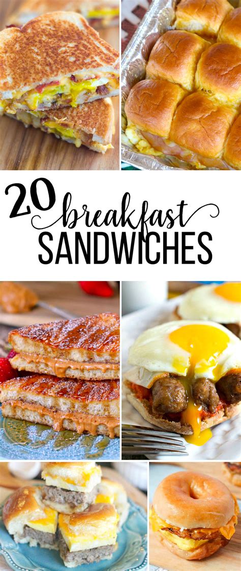 Try these easy breakfast recipes. 20 Breakfast Sandwiches