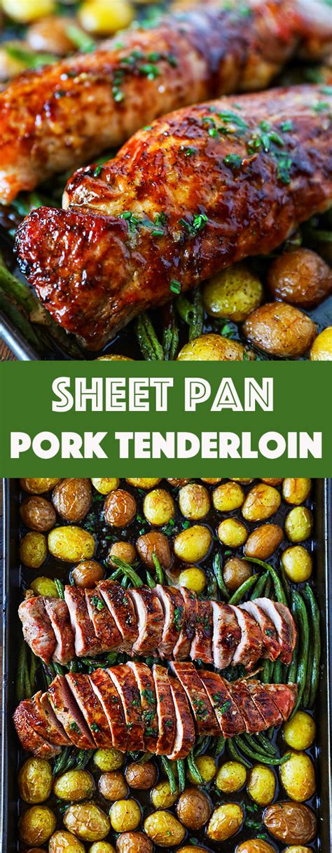 Bacon wrapped pork tenderloin with roasted sweet potatoes. Pork Tenderloin Recipe Easy Sheet Pan Dinner - No. 2 Pencil