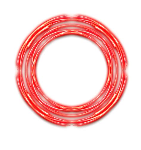 Hd Red Neon Outline Glowing Circle Png Citypng