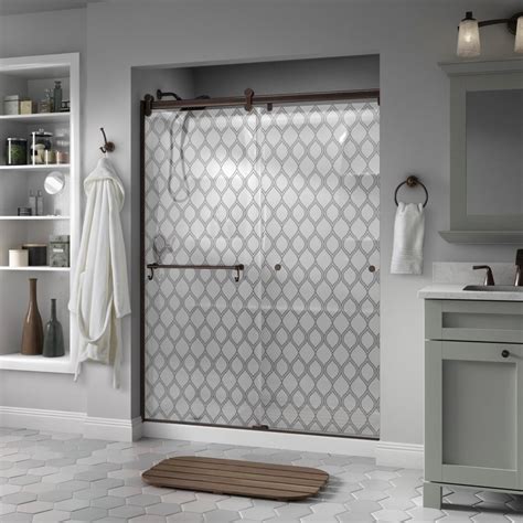 We call it the industry's first invisible shower door. Delta Portman 60 in. x 71 in. Semi-Frameless Contemporary ...