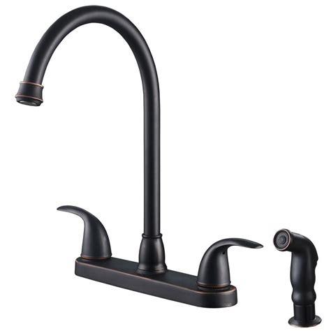 For stubborn stains, mix 1 cup of white vinegar and 1 teaspoon salt in a bowl wash the faucet with a flannel cloth. Ultra Faucets Vantage Collection 2-Handle Standard Kitchen ...