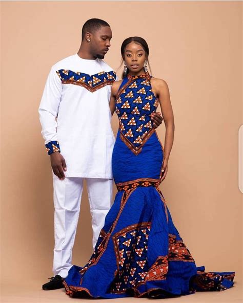 African Print Couple Wedding Attire African Couples Matching Etsy Uk