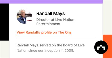 Randall Mays Director At Live Nation Entertainment The Org