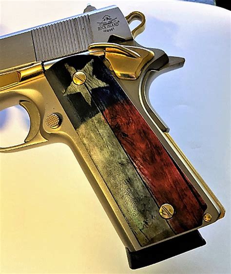 1911 Fits Grips Colt Gov And Clones Rustic Texas Star Flag Full Etsy