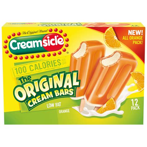creamsicle 100 calorie original lowfat orange cream bars shop bars and pops at h e b