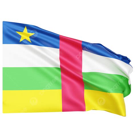 Central African Republic Flag Waving Central African Republic Flag