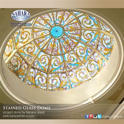 one of luxurious stained glass dome project done by sahara glass in abu dhabi for noor assat