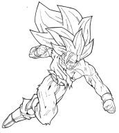 Familia joven pintando la pared. Desenhos de Goku para colorir e imprimir