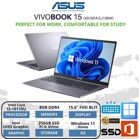 Jual Laptop Asus Vivobook X515fa Ej126w Intel Core I3 10110u Ram 8gb