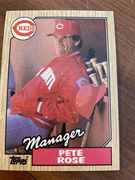 1987 Pete Rose Manager Card #393 MULTIPLE BUBBLE PRINT ERRORS - Mint | eBay