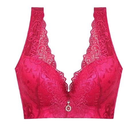 Buy Abetteric Womens No Underwire Support Lace Full Coverage Everyday Cleavage Bras Wine Red 38b